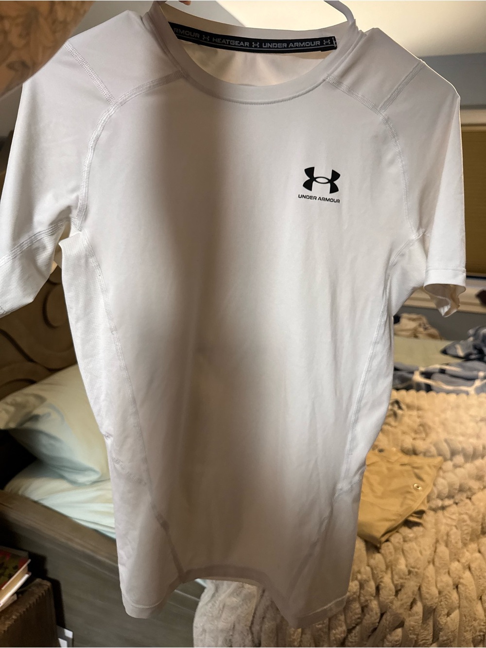 Under Armour White Short Sleeve HeatGear Performance Shirt